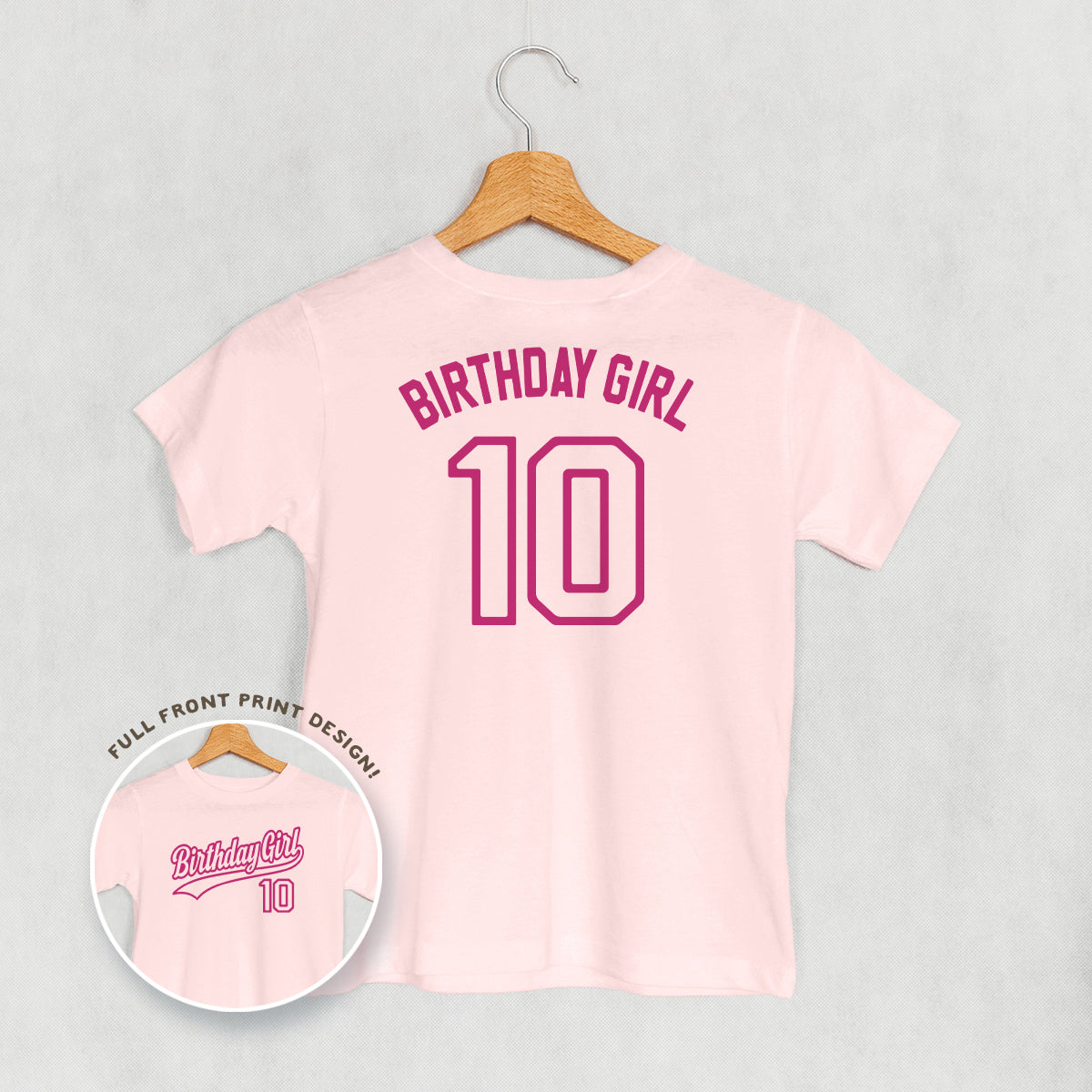 Birthday Girl Varsity #10 (Kids Back Print) Ivy + Cloth