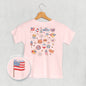 Patriotic Retro Doodles (Kids Back Print) Ivy + Cloth