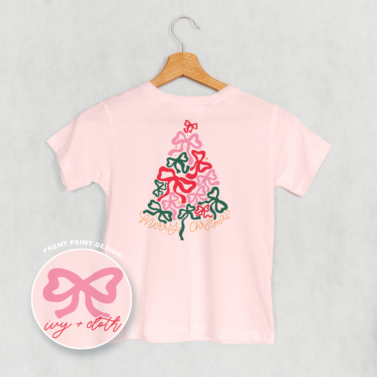 Merry Christmas Bow Tree (Kids Back Print) Ivy + Cloth