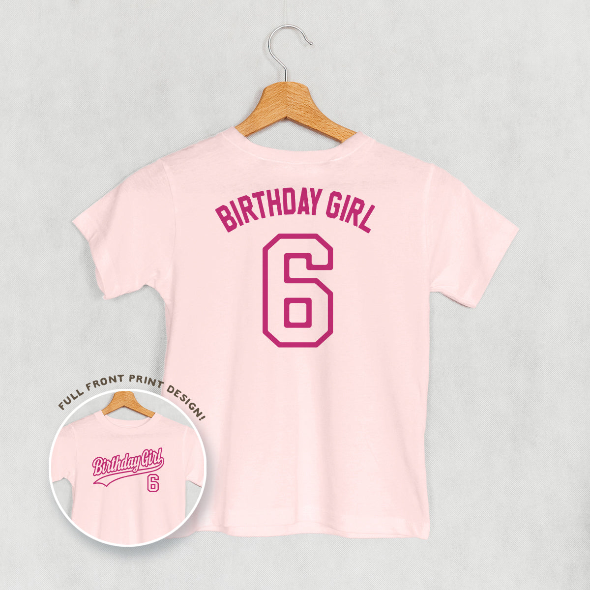 Birthday Girl Varsity #6 (Kids Back Print) Ivy + Cloth
