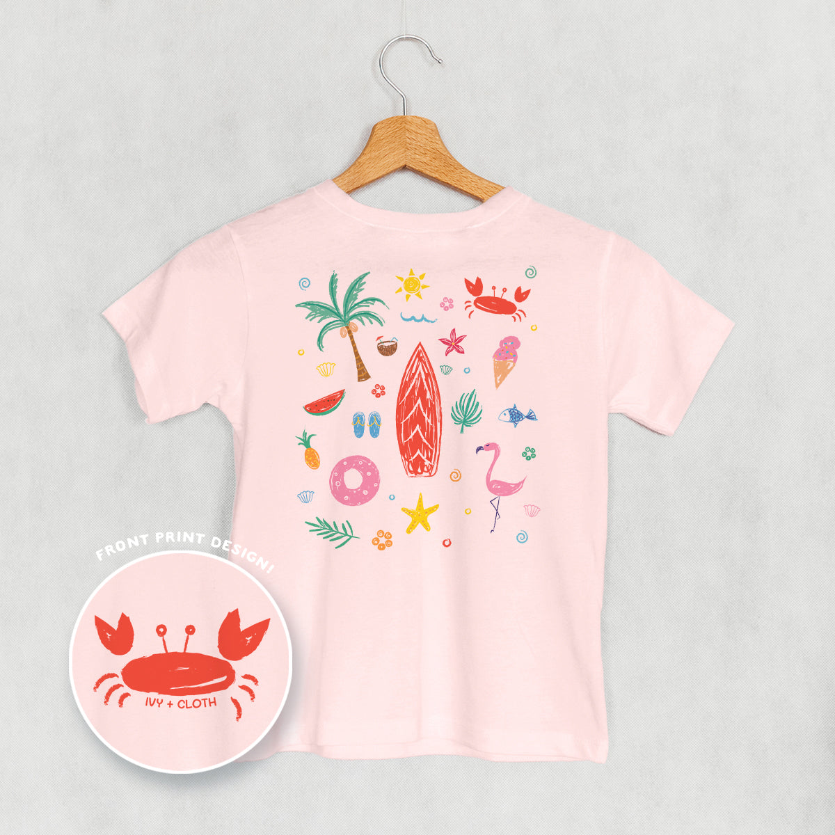 Beach Doodles (Kids Back Print) Ivy + Cloth