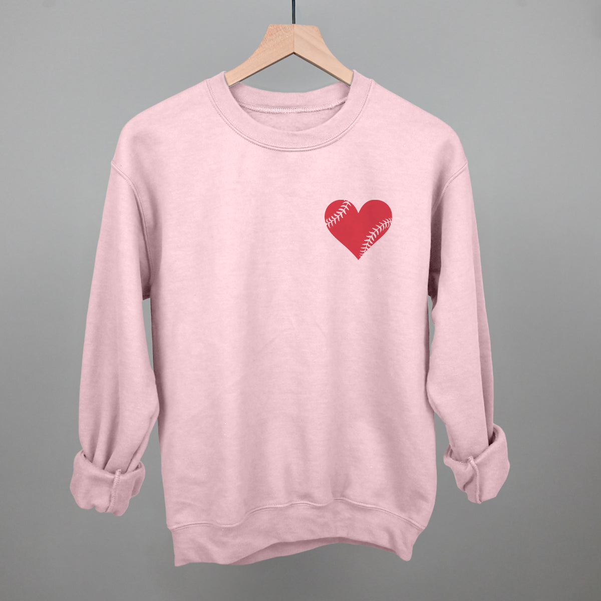 Baseball Heart (Left Chest) Ivy + Cloth