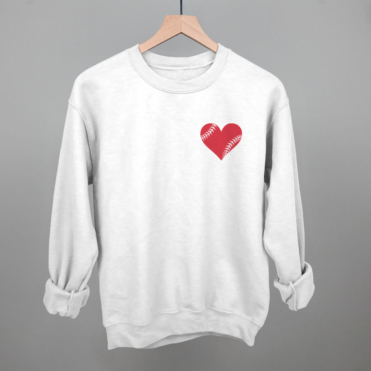 Baseball Heart (Left Chest) Ivy + Cloth