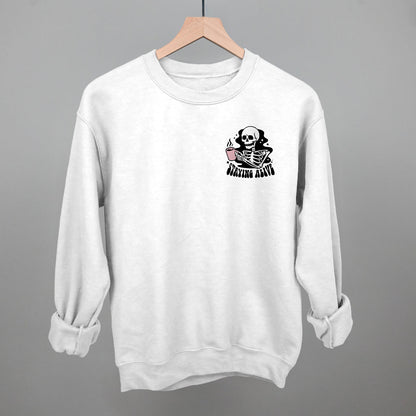 Staying Alive Coffee Skeleton (Left Chest) Ivy + Cloth
