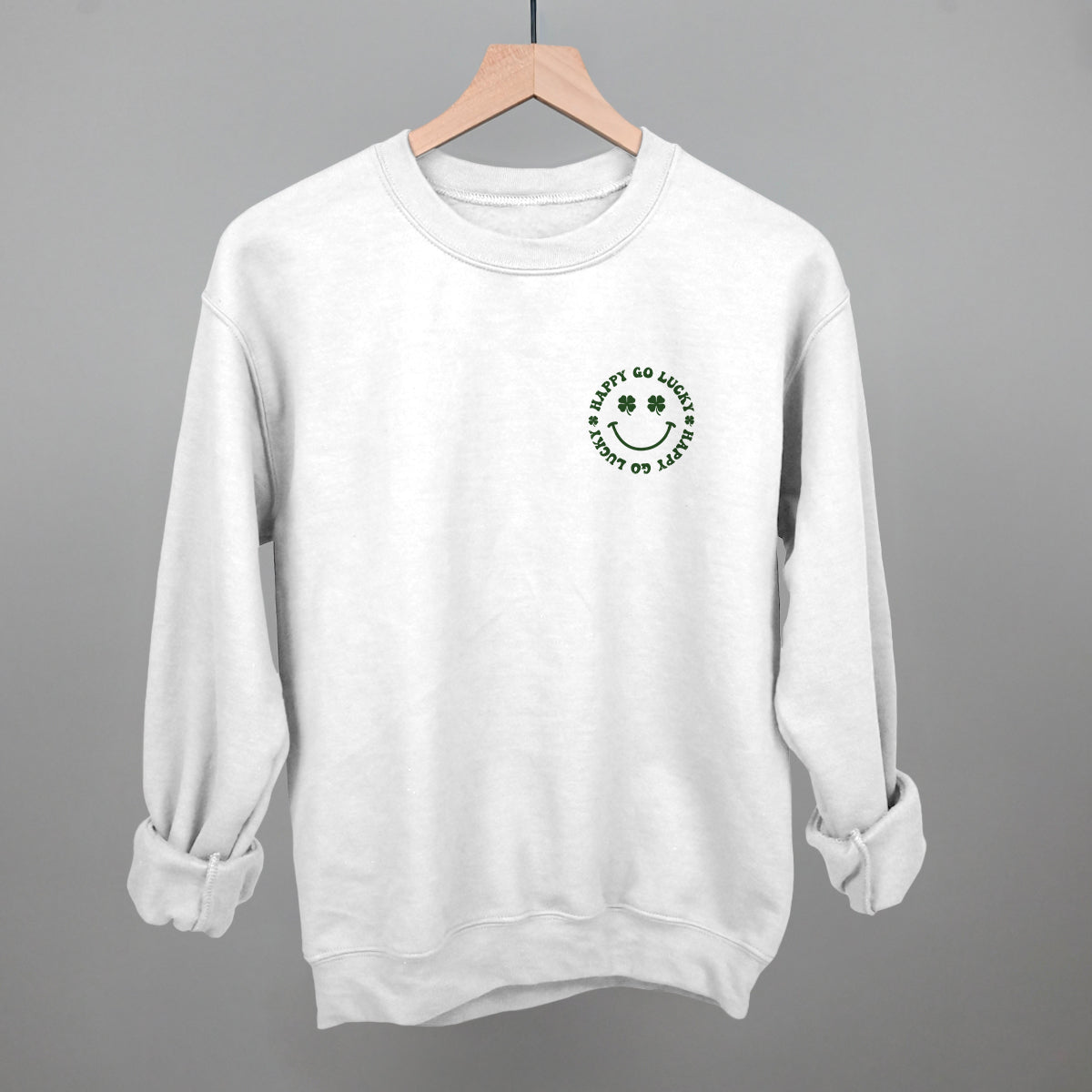 Happy Go Lucky Clover (Left Chest) Ivy + Cloth