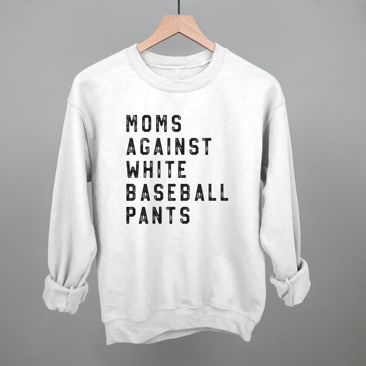 Moms Against White Baseball Pants Ivy + Cloth