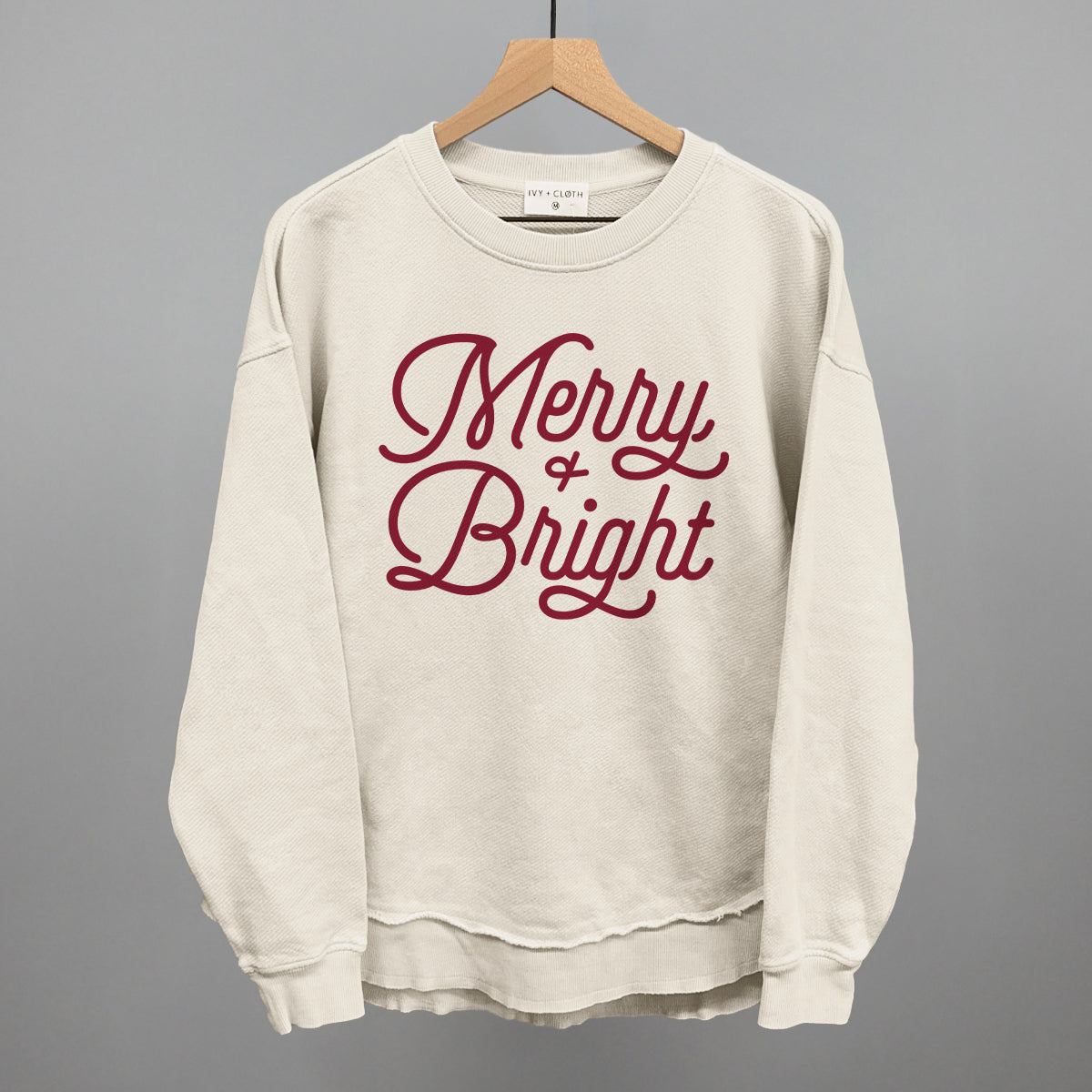 Merry And Bright (Monoline Script) Ivy + Cloth