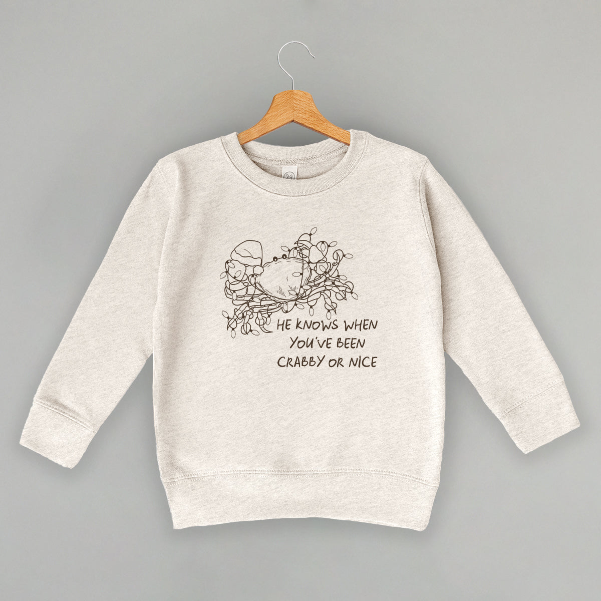 He Knows When You've Been Crabby Or Nice (Kids) Ivy + Cloth
