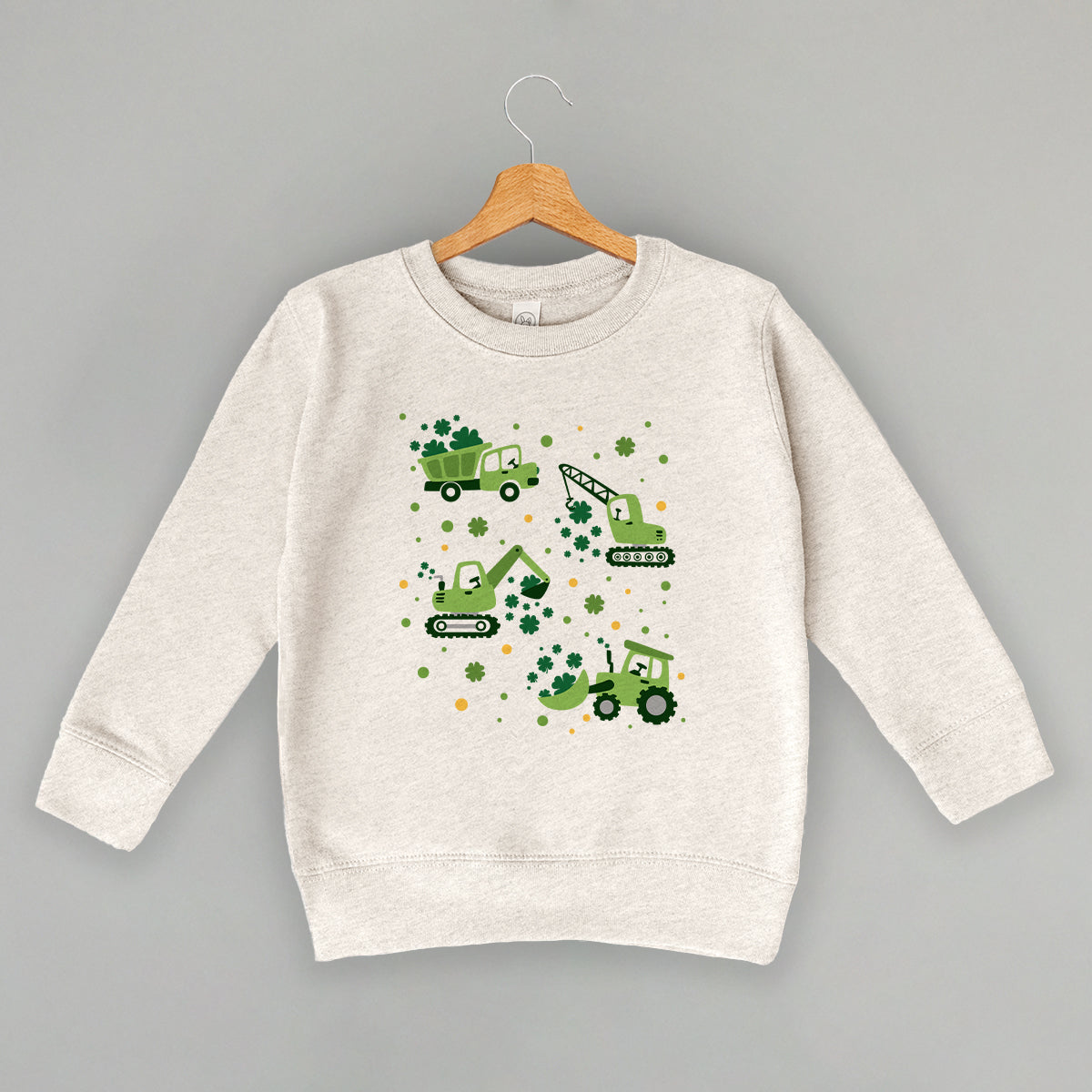 St. Patrick's Construction Vehicles + Clovers (Kids) Ivy + Cloth