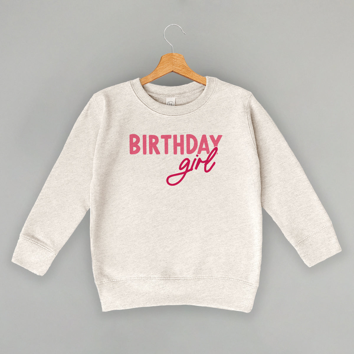 Birthday Girl (Pink Sans Serif + Script) (Kids) Ivy + Cloth