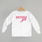 Birthday Girl (Pink Sans Serif + Script) (Kids) Ivy + Cloth