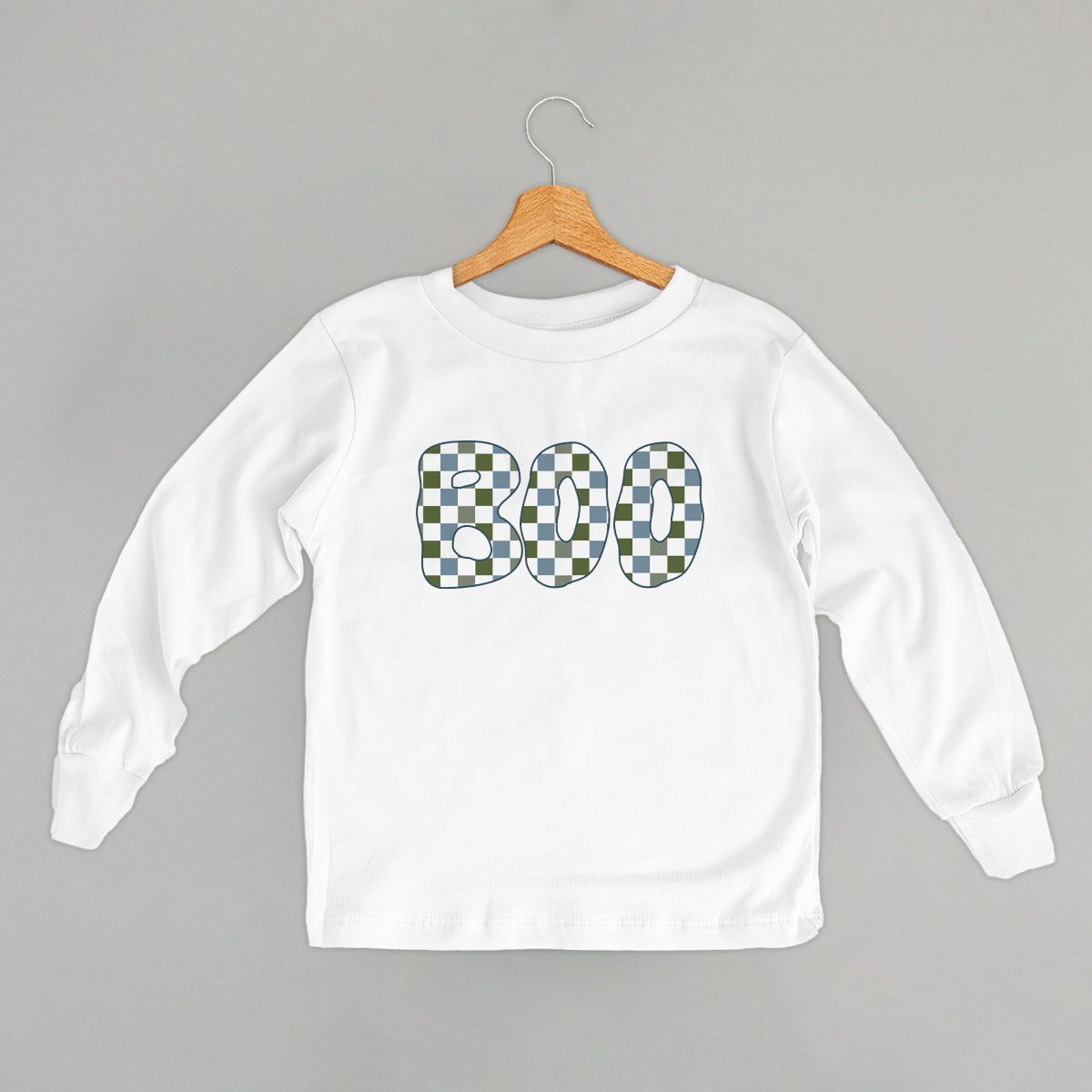 Boo Checkered (Blue & Green) (Kids) Ivy + Cloth