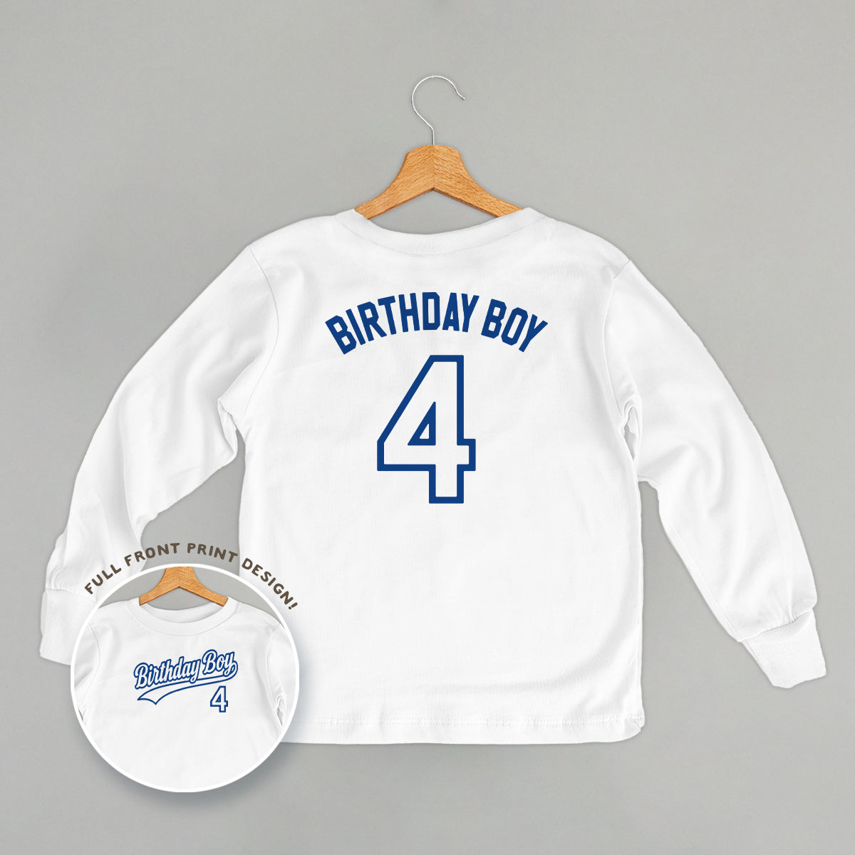 Birthday Boy Varsity #4 (Kids Back Print) Ivy + Cloth