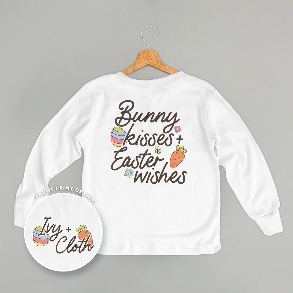 Bunny Kisses + Easter Wishes (Kids Back Print) Ivy + Cloth