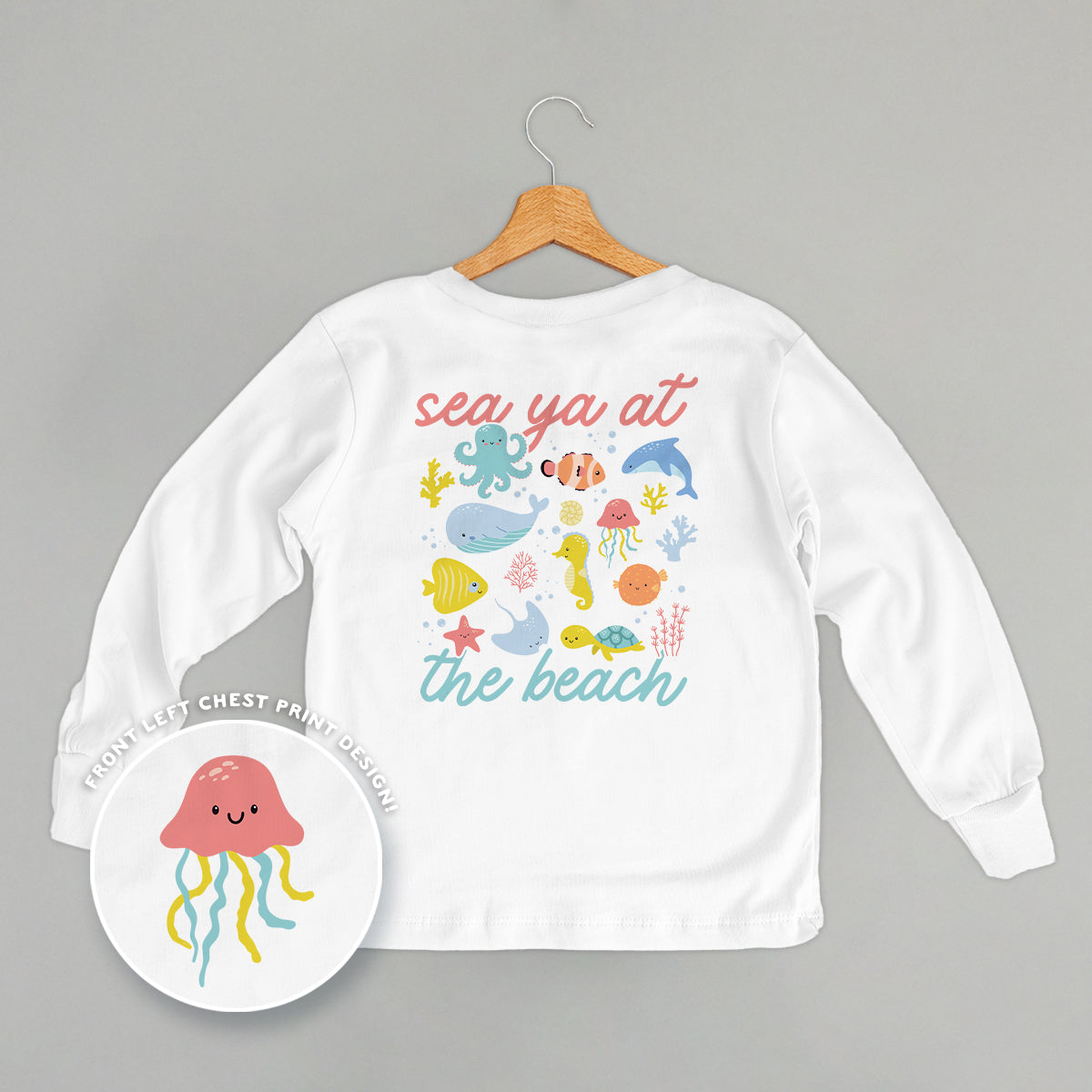 Sea Ya At The Beach Doodles (Kids Back Print) Ivy + Cloth
