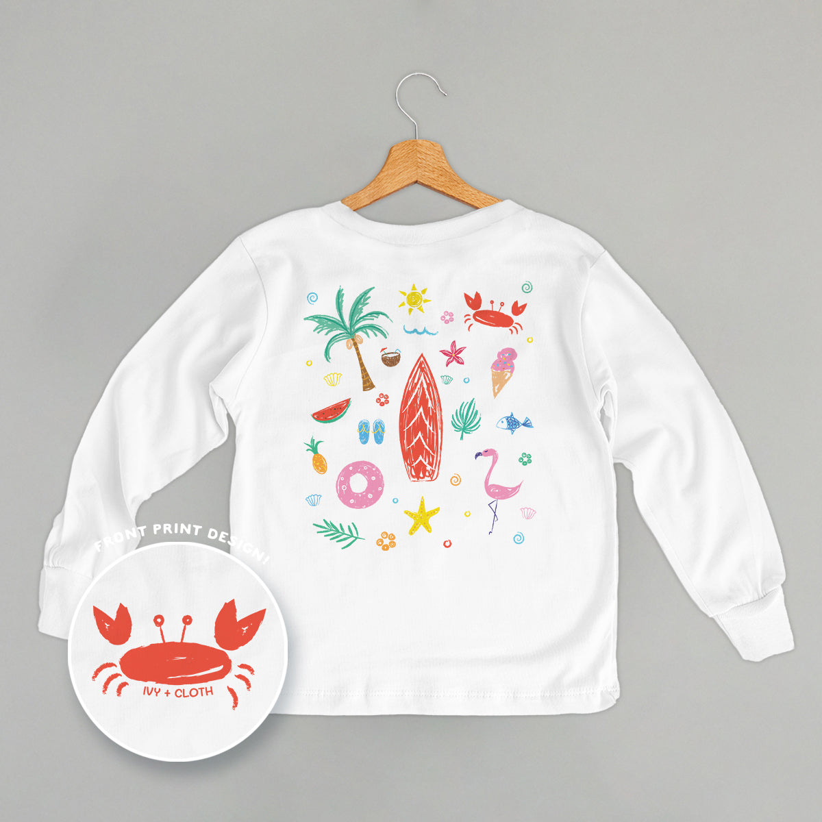 Beach Doodles (Kids Back Print) Ivy + Cloth