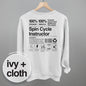 Spin Cycle Instructor Nutrition Facts (Back Print) Ivy + Cloth