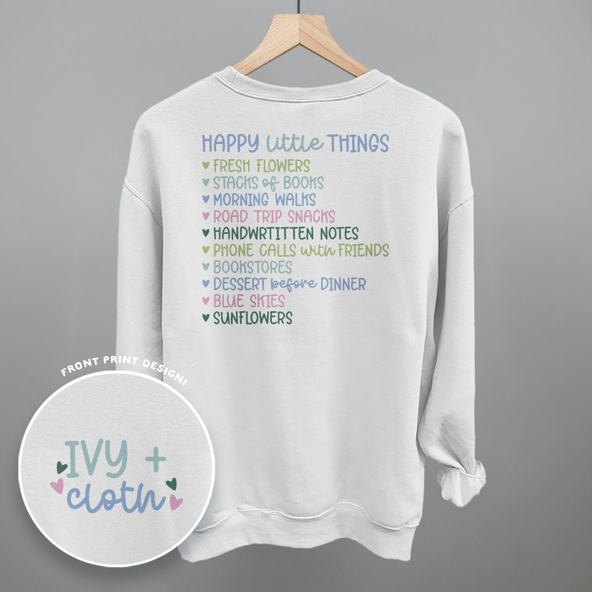 Happy Little Things List (Back Print) Ivy + Cloth