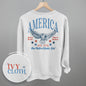 America Red & Blue Eagle (Back Print) Ivy + Cloth