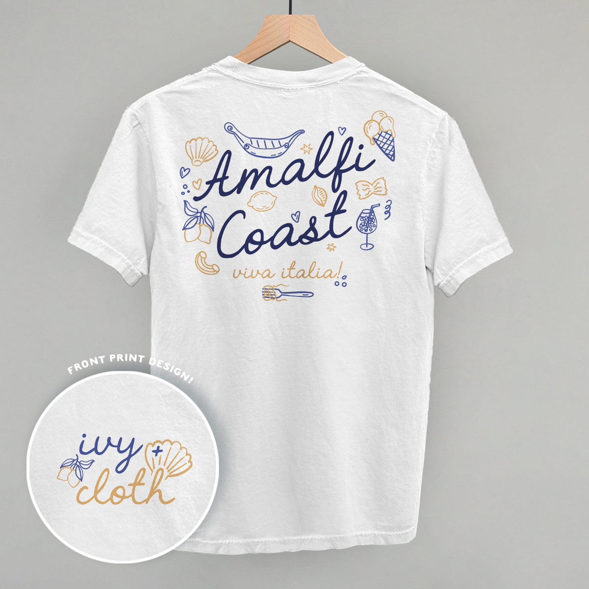 Amalfi Coast Doodles (Back Print) Ivy + Cloth