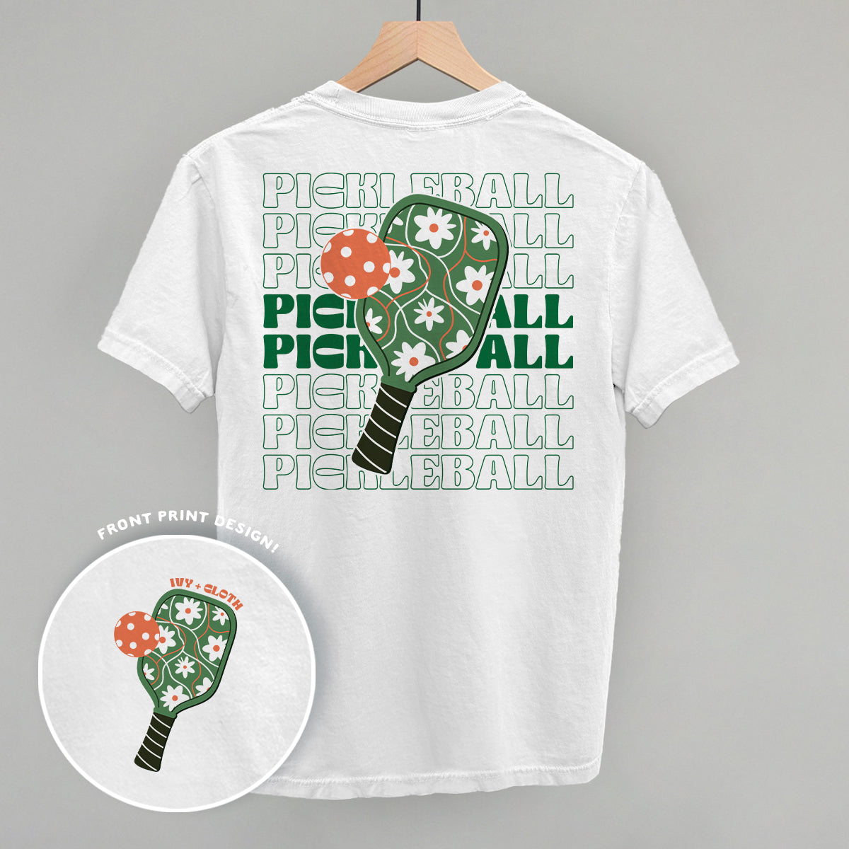 Pickleball Floral Repeated (Back Print) Ivy + Cloth