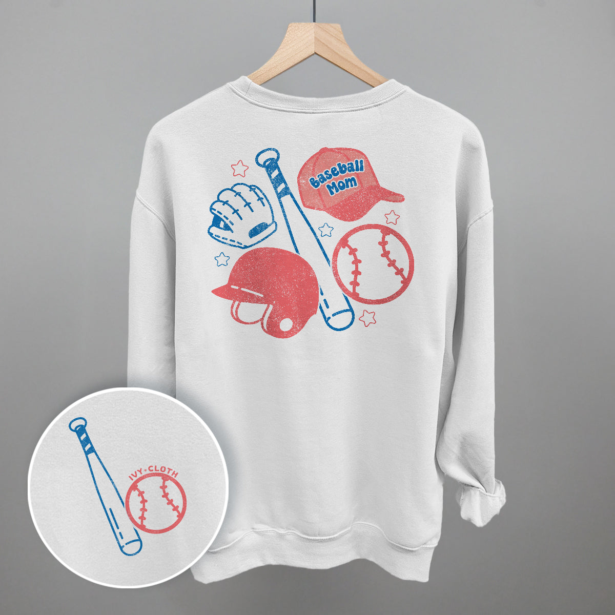 Baseball Mom Doodle (Back Print) Ivy + Cloth