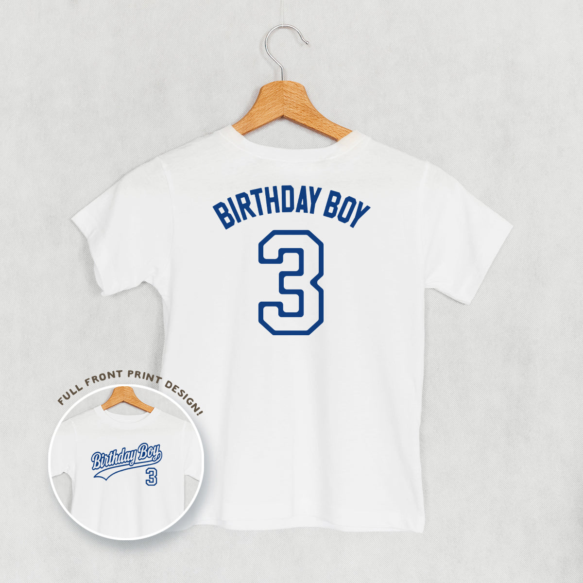 Birthday Boy Varsity #3 (Kids Back Print) Ivy + Cloth