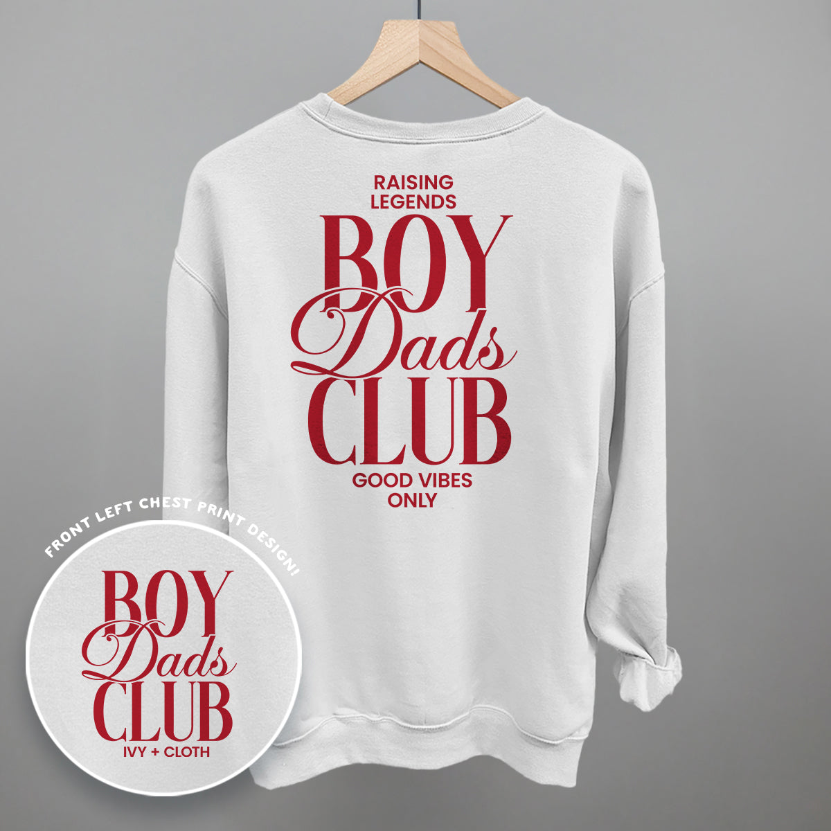Boy Dads Club (Red) (Back Print) Ivy + Cloth