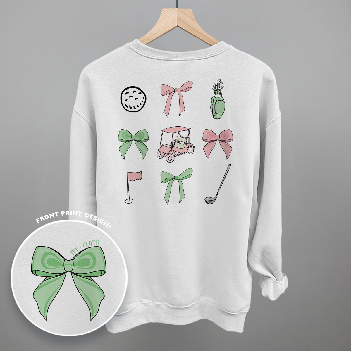 Pink & Green Golf Doodles (Back Print) Ivy + Cloth