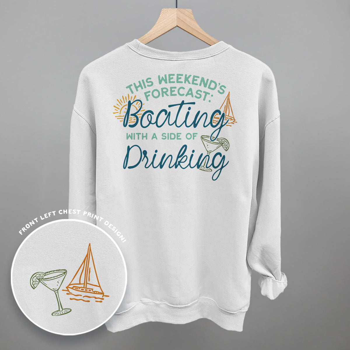 Weekend Forecast- Boating and Drinking (Back Print) Ivy + Cloth