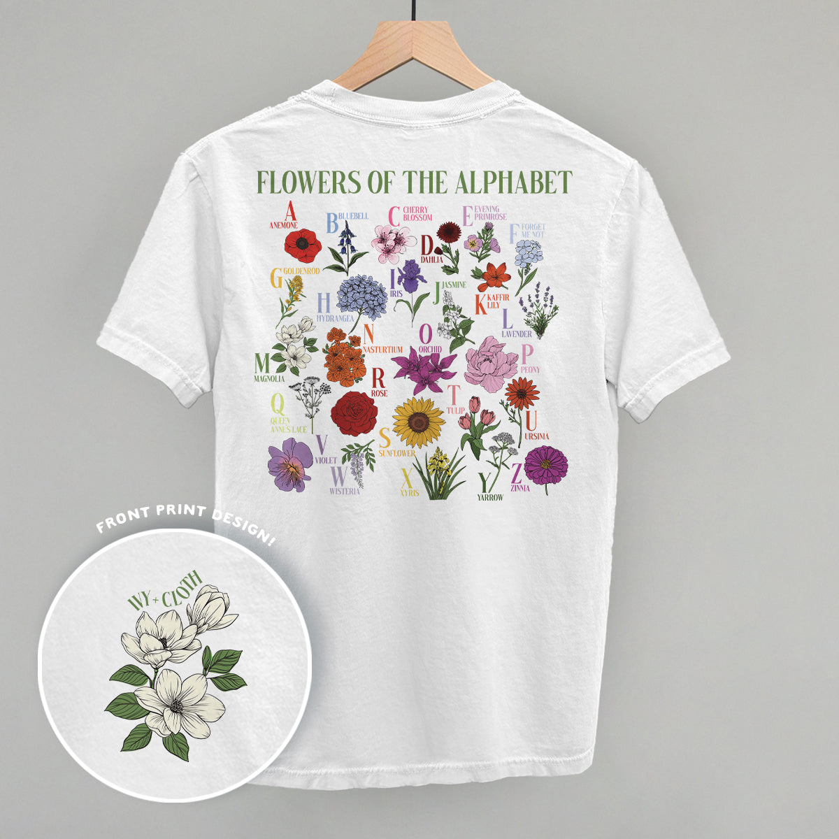 Flowers of the Alphabet (Back Print) Ivy + Cloth