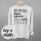 Pilates Instructor Nutrition Facts (Back Print) Ivy + Cloth