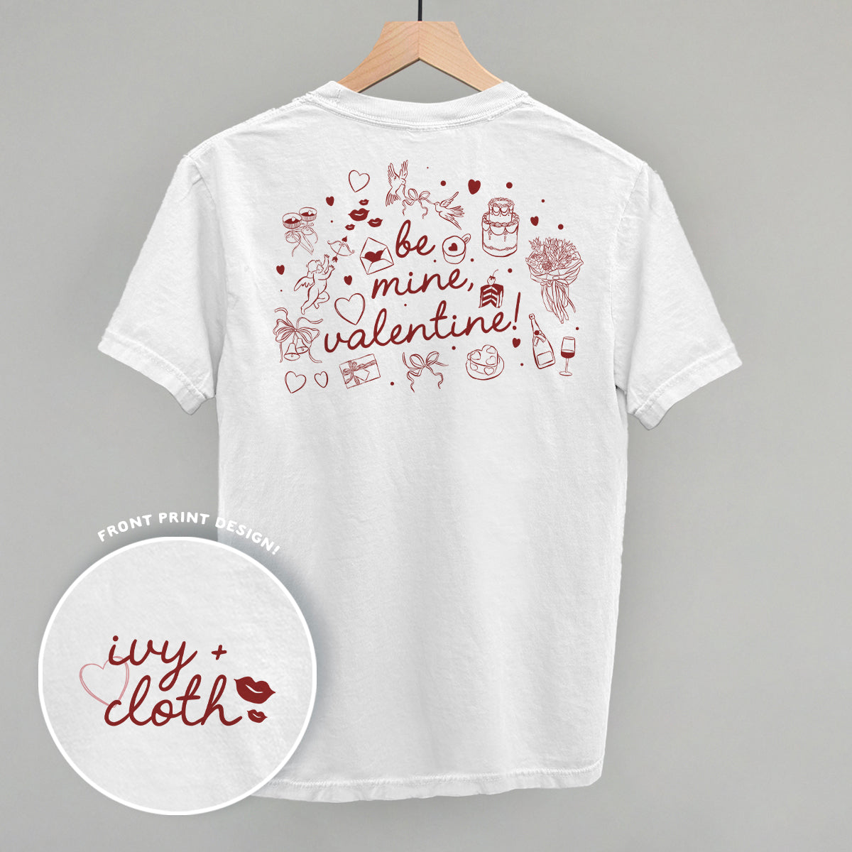 Be Mine, Valentine Doodles (Back Print) Ivy + Cloth