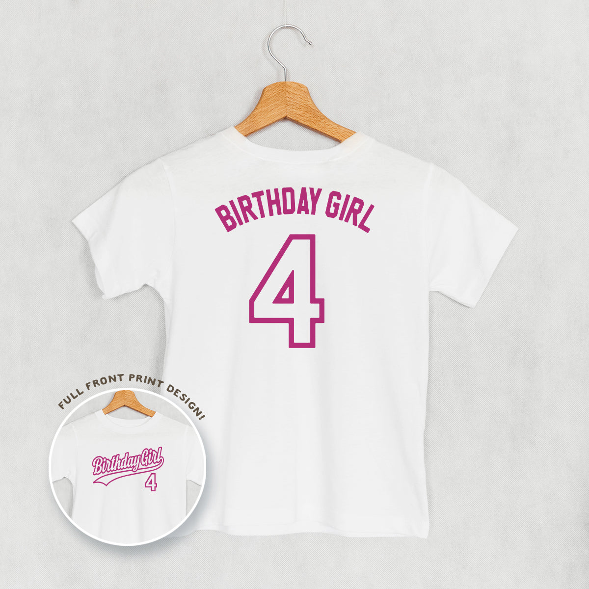 Birthday Girl Varsity #4 (Kids Back Print) Ivy + Cloth