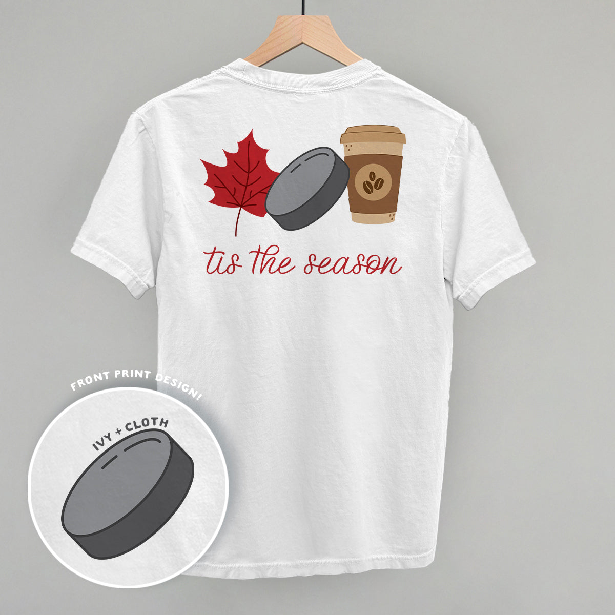 Tis The Season Hockey Doodle (Back Print) Ivy + Cloth