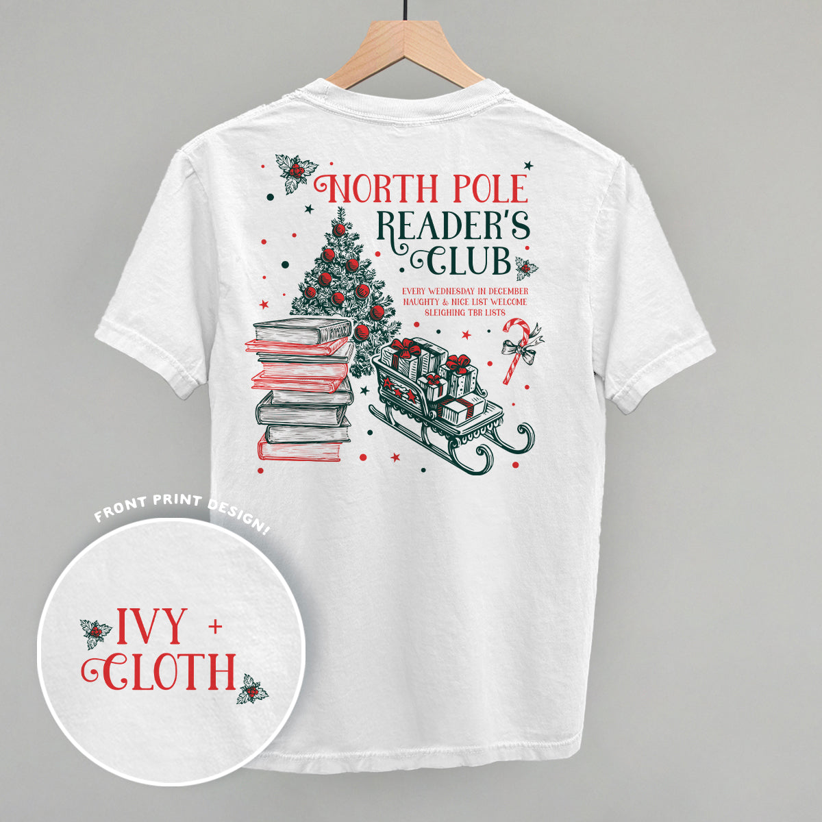 North Pole Reader's Club (Back Print) Ivy + Cloth