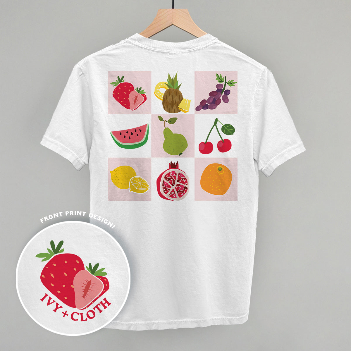 Fruit Grid Doodles (Back Print) Ivy + Cloth