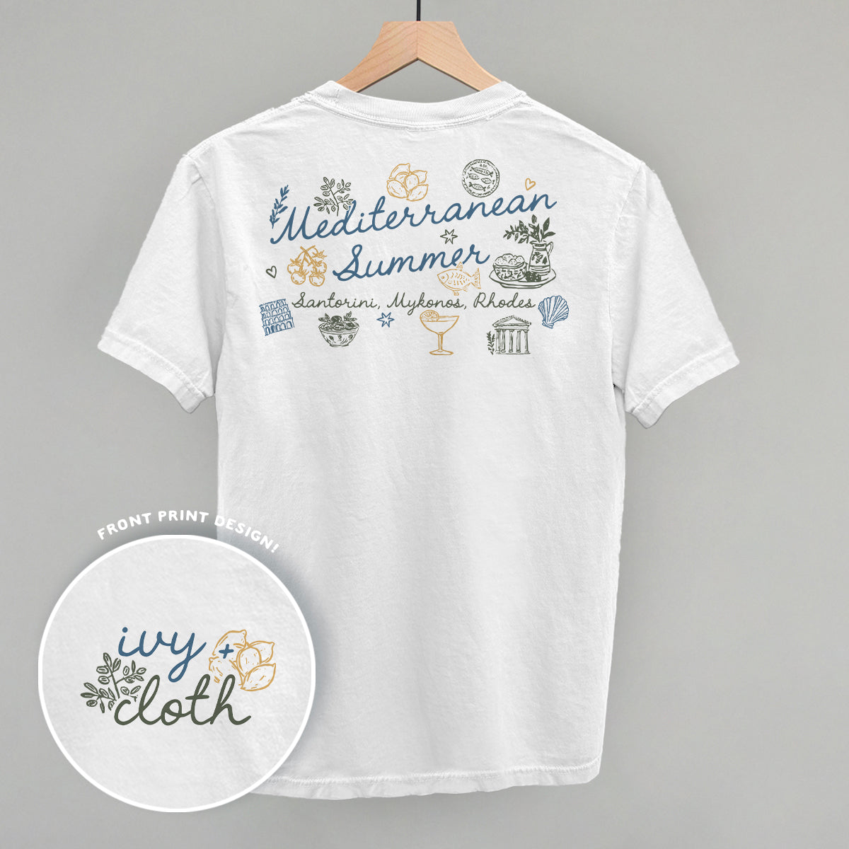 Mediterranean Summer Doodles (Back Print) Ivy + Cloth