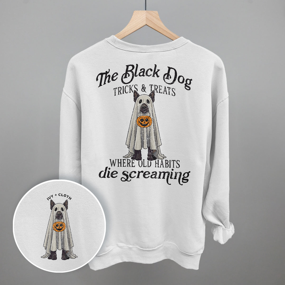The Black Dog Tricks and Treats (Back Print) Ivy + Cloth