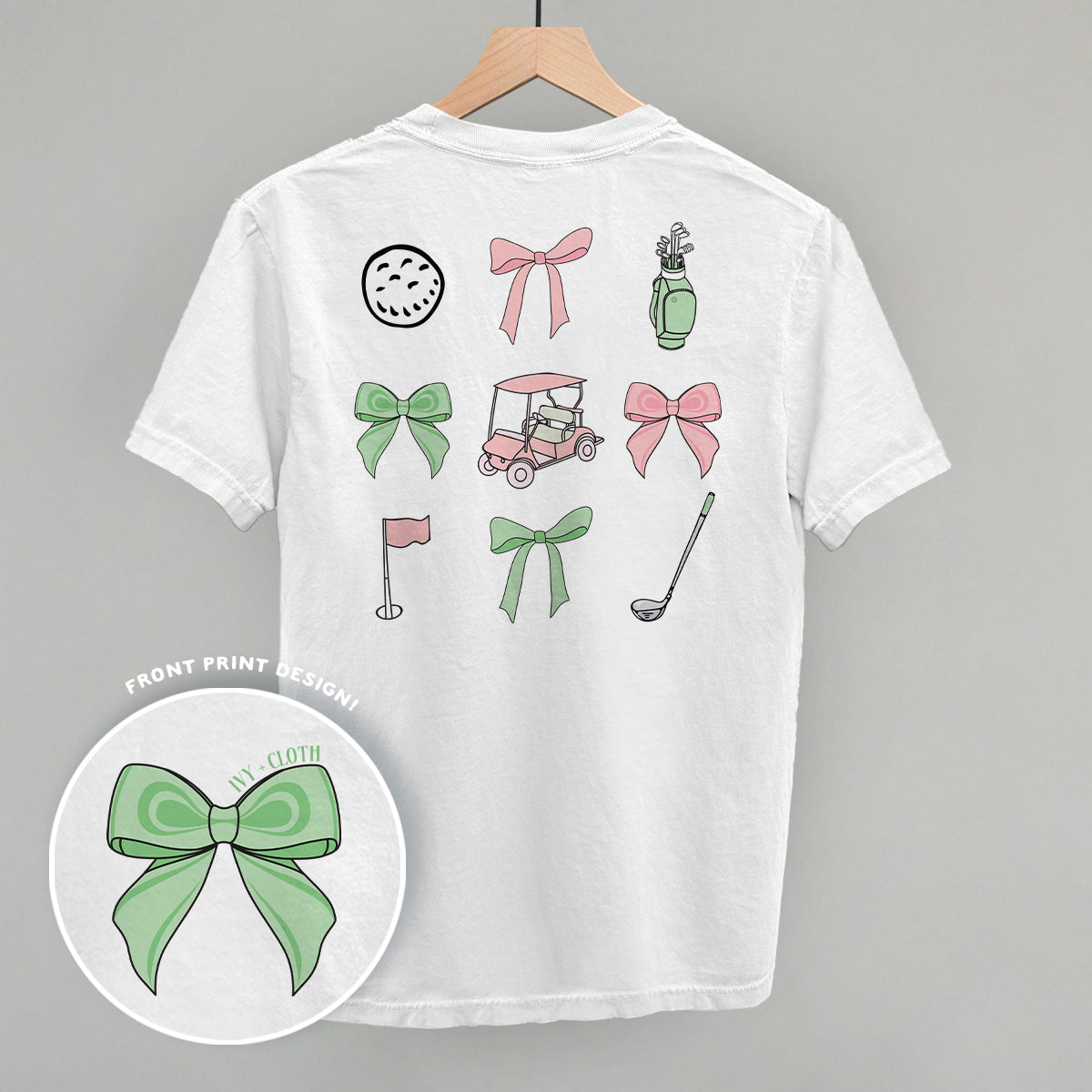 Pink & Green Golf Doodles (Back Print) Ivy + Cloth