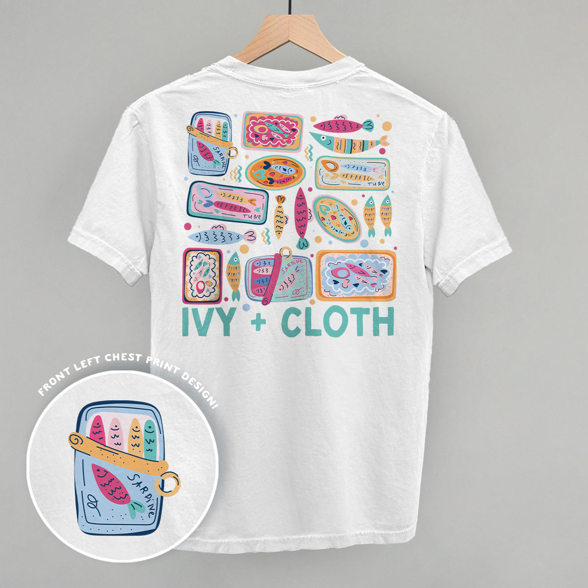 Colorful Sardine Doodles (Back Print) Ivy + Cloth