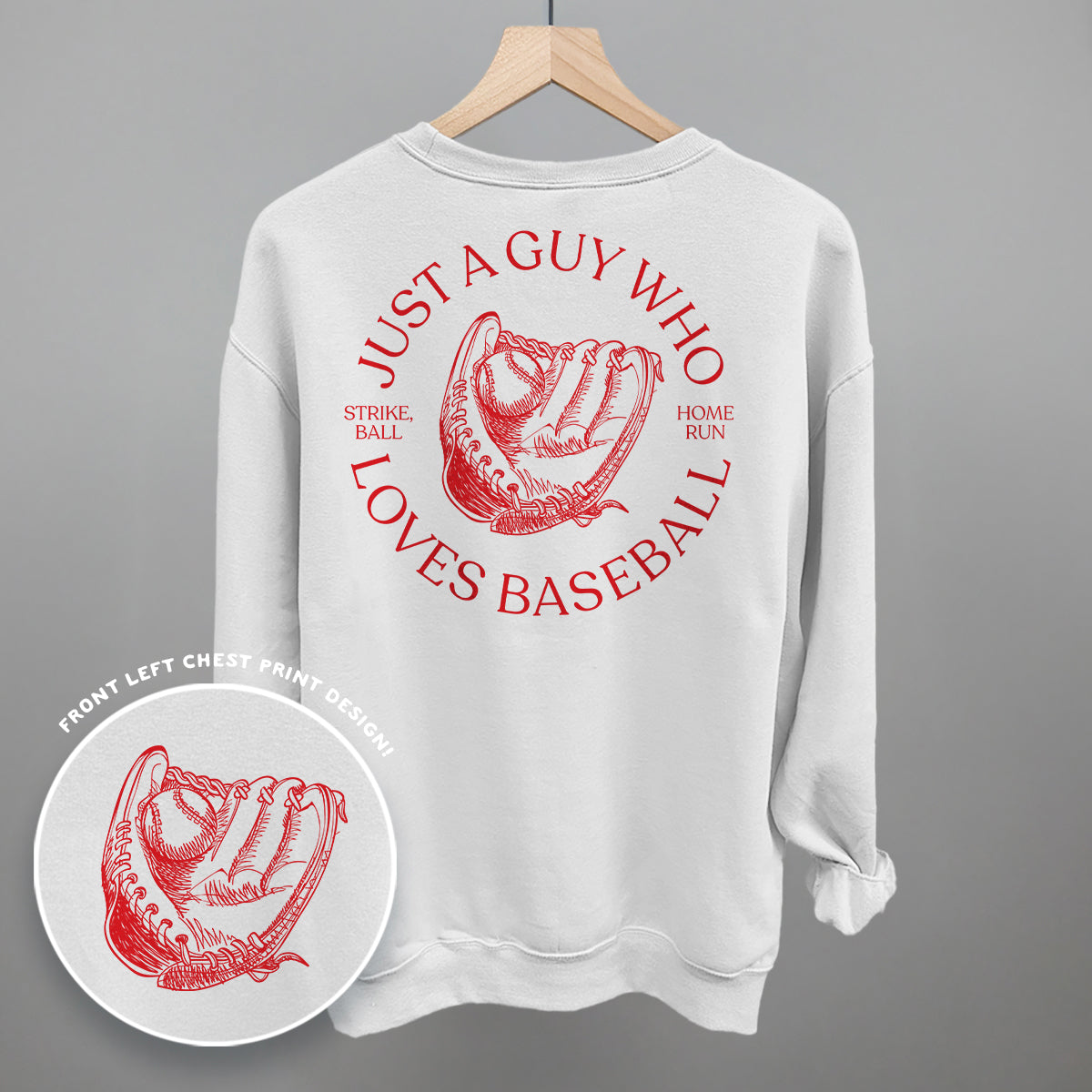 Just A Guy Who Loves Baseball (Back Print) Ivy + Cloth