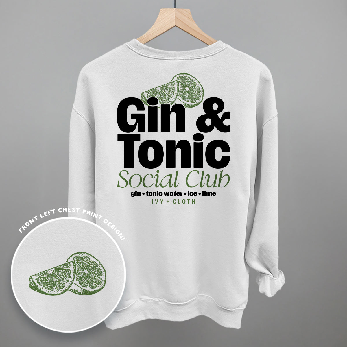 Gin & Tonic Social Club (Back Print) Ivy + Cloth