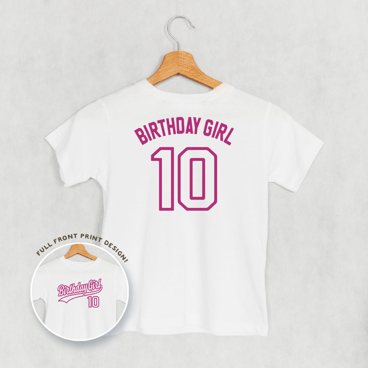 Birthday Girl Varsity #10 (Kids Back Print) Ivy + Cloth