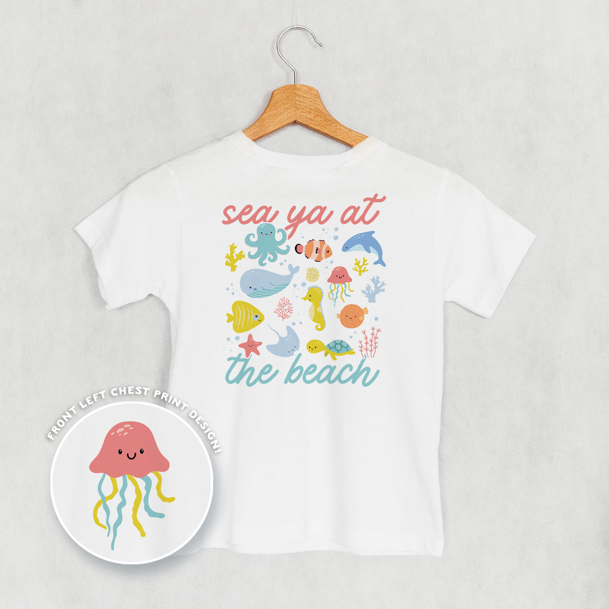 Sea Ya At The Beach Doodles (Kids Back Print) Ivy + Cloth
