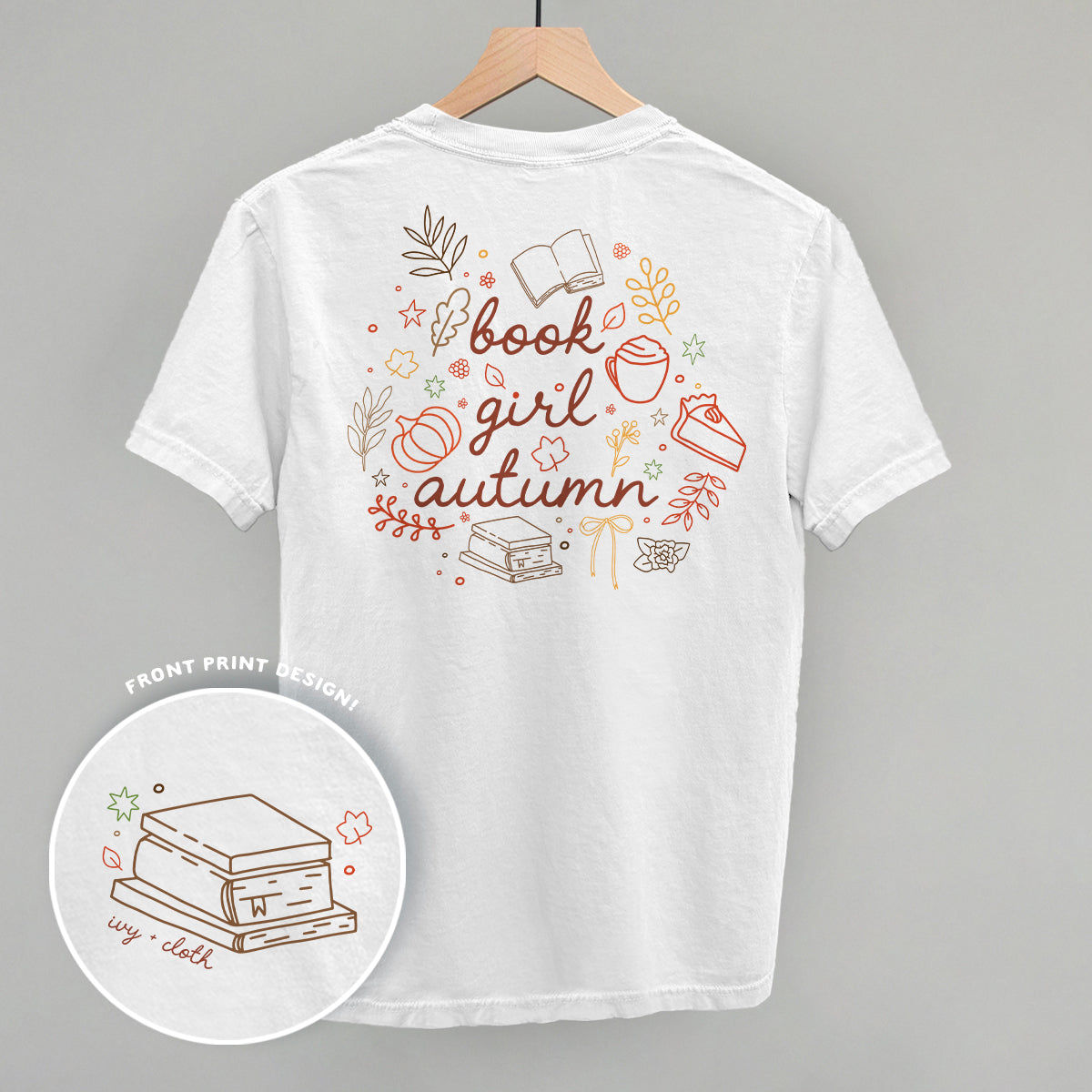 Book Girl Autumn (Back Print) Ivy + Cloth