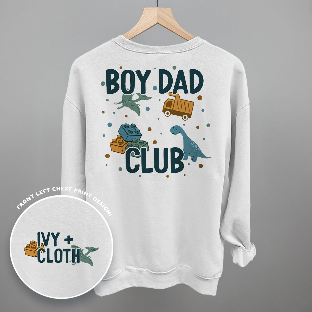 Boy Dad Club Doodles (Back Print) Ivy + Cloth
