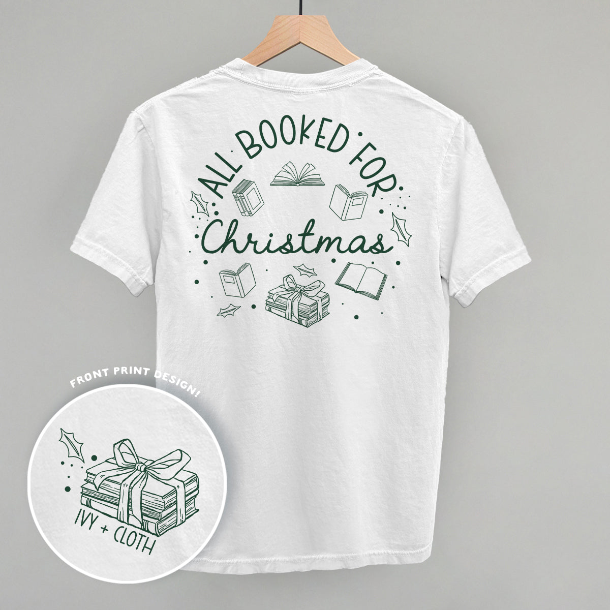 All Booked For Christmas Wreath (Back Print) Ivy + Cloth