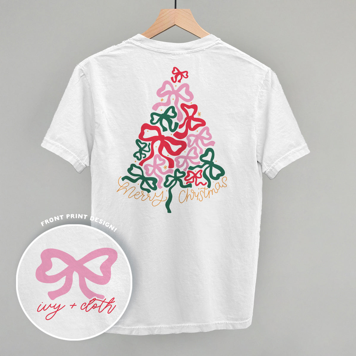 Merry Christmas Bow Tree (Back Print) Ivy + Cloth