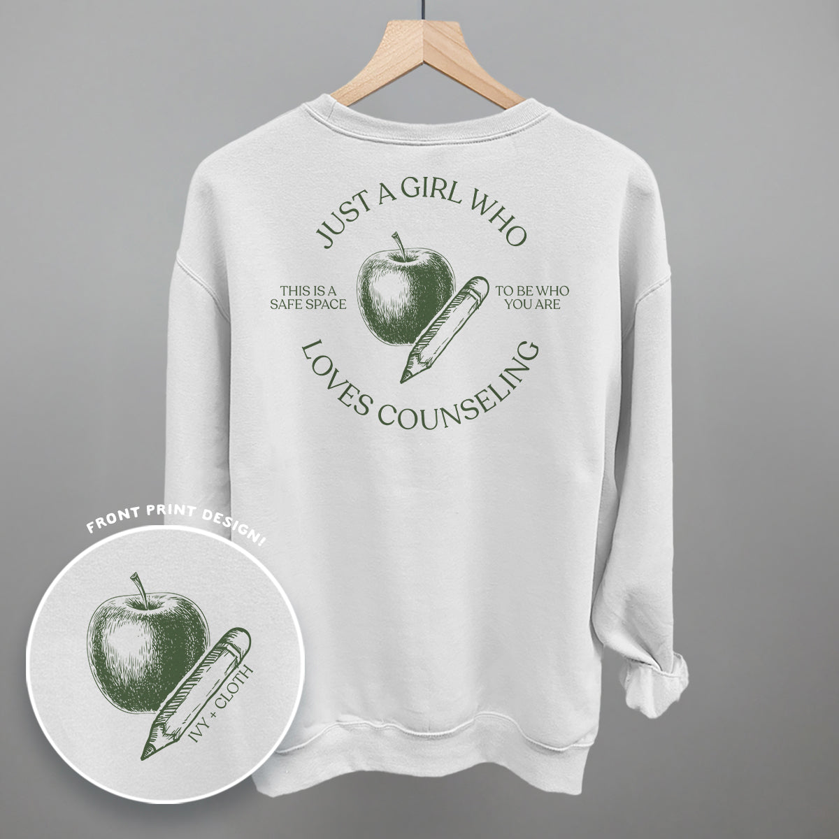 Just A Girl Who Loves Counseling (Back Print) Ivy + Cloth